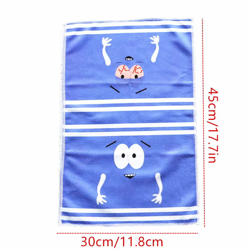 Serviette douce d'expression de dessin animé