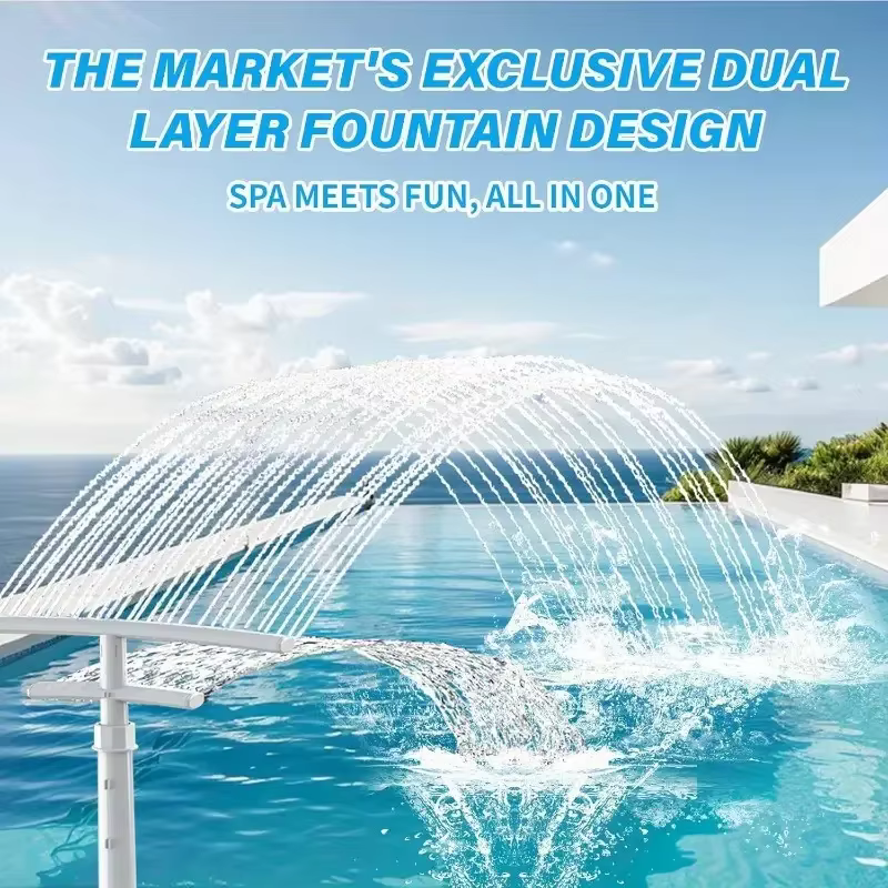 Fontaine de piscine de Style cascade Double couche 2 en 1