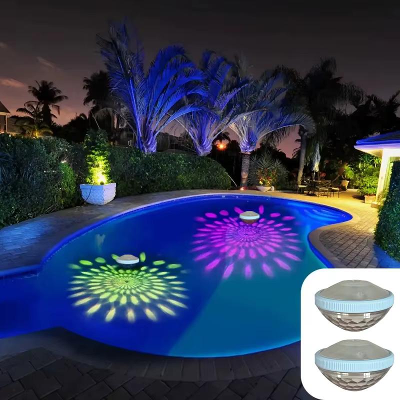 Lumières de piscine flottantes