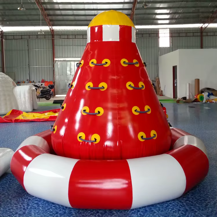 Toboggan flottant gonflable personnalisé de piscine d'îlot d'équipement de parc aquatique