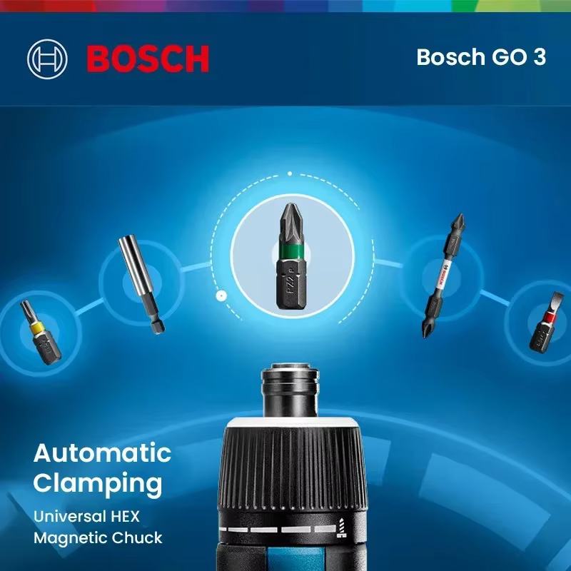 Tournevis électrique BOSCH Go 3, tournevis intelligent professionnel Bosch GO, perceuse à main rechargeable, outil électrique multifonction