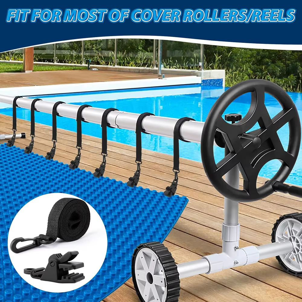 Kit d'attaches pour enrouleur de bâche solaire de piscine 36/30/24/18 pièces