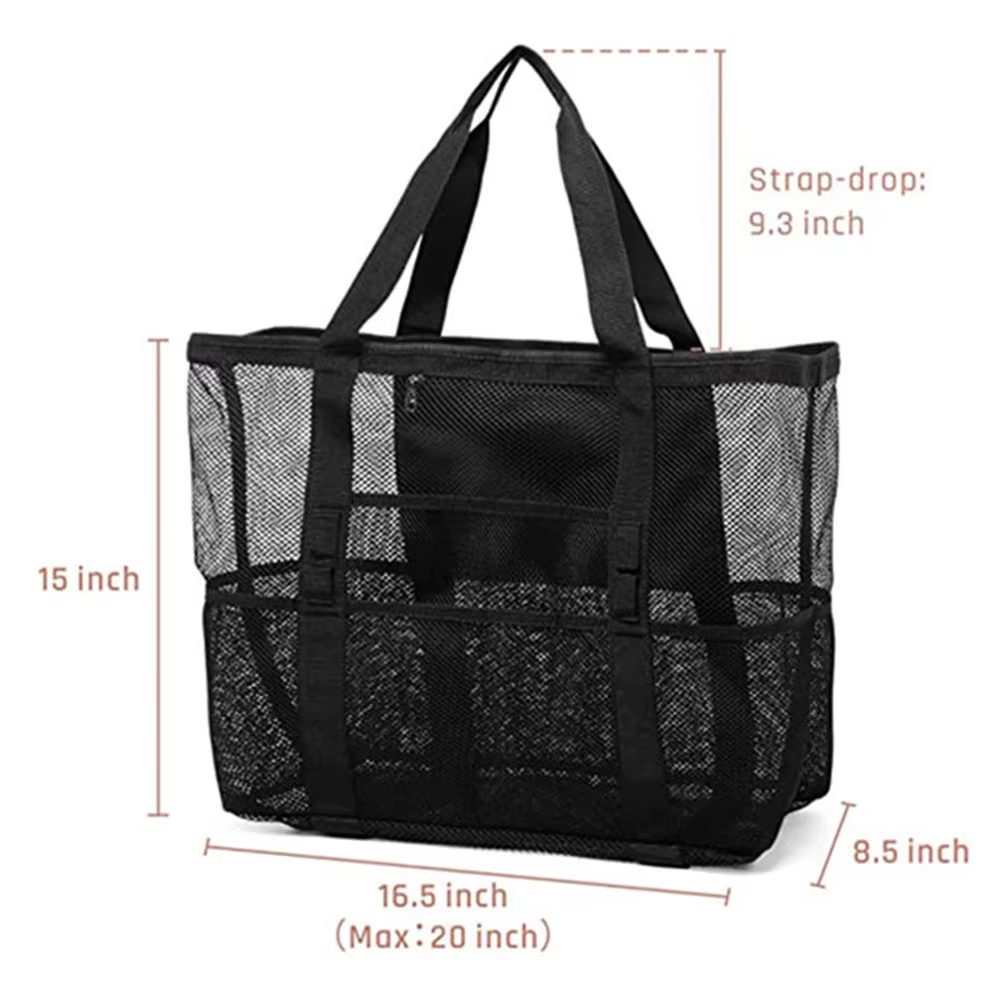 Sac de plage en maille imperméable et résistant au sable