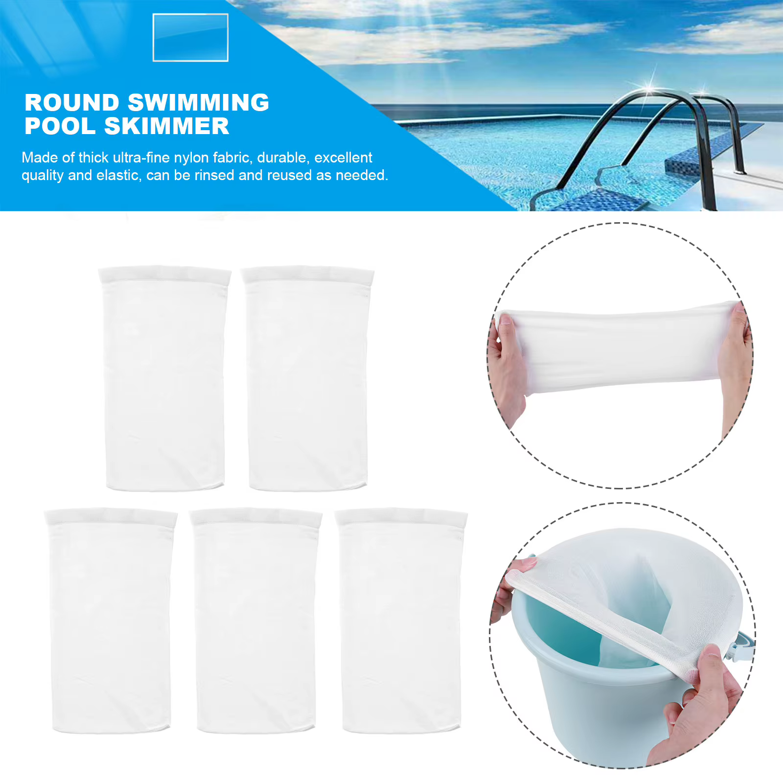 5-100 pièces Chaussettes de skimmer pour piscine