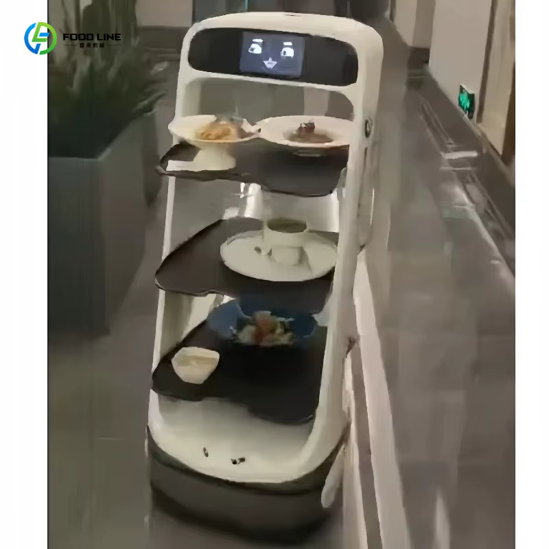 Robot de livraison de nourriture autonome personnalisé, machine intelligente multifonctionnelle pour serveurs, pour utilisation en restaurant