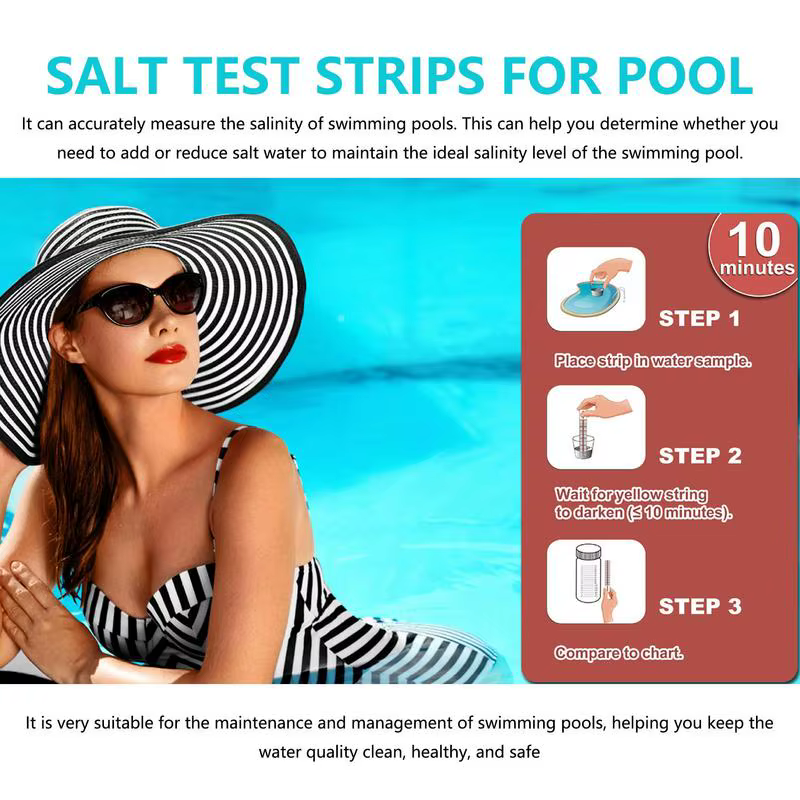 Bandelettes de Test de sel pour piscine