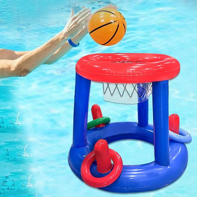 Jeu de lancer de cerceaux de basket-ball gonflables