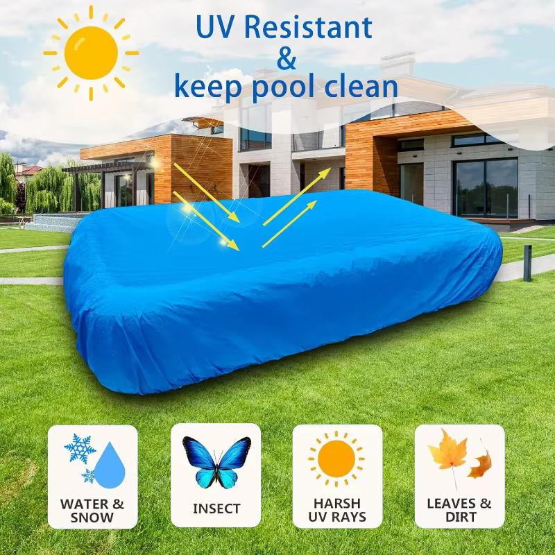 Couverture de piscine rectangulaire gonflable 103x69 pouces