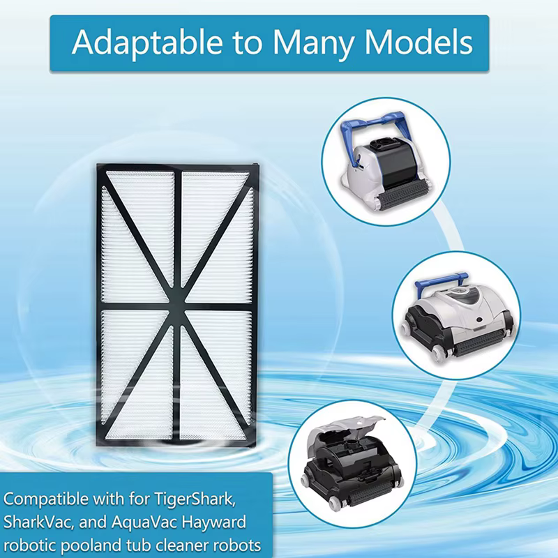 T02C!-4 pièces filtres de nettoyage de piscine lavables RCX70101 pour Tigershark pour Sharkvac pour Aquavac robot