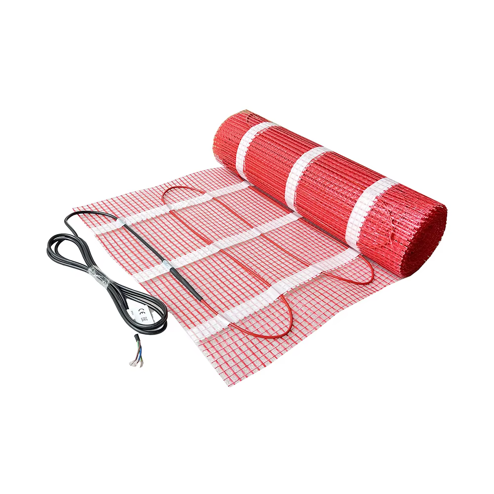 230V 150W/M2 électrique radiant sol double noyau chauffage fibre de verre maille tapis Kit système pour carrelage céramique porcelaine pierre