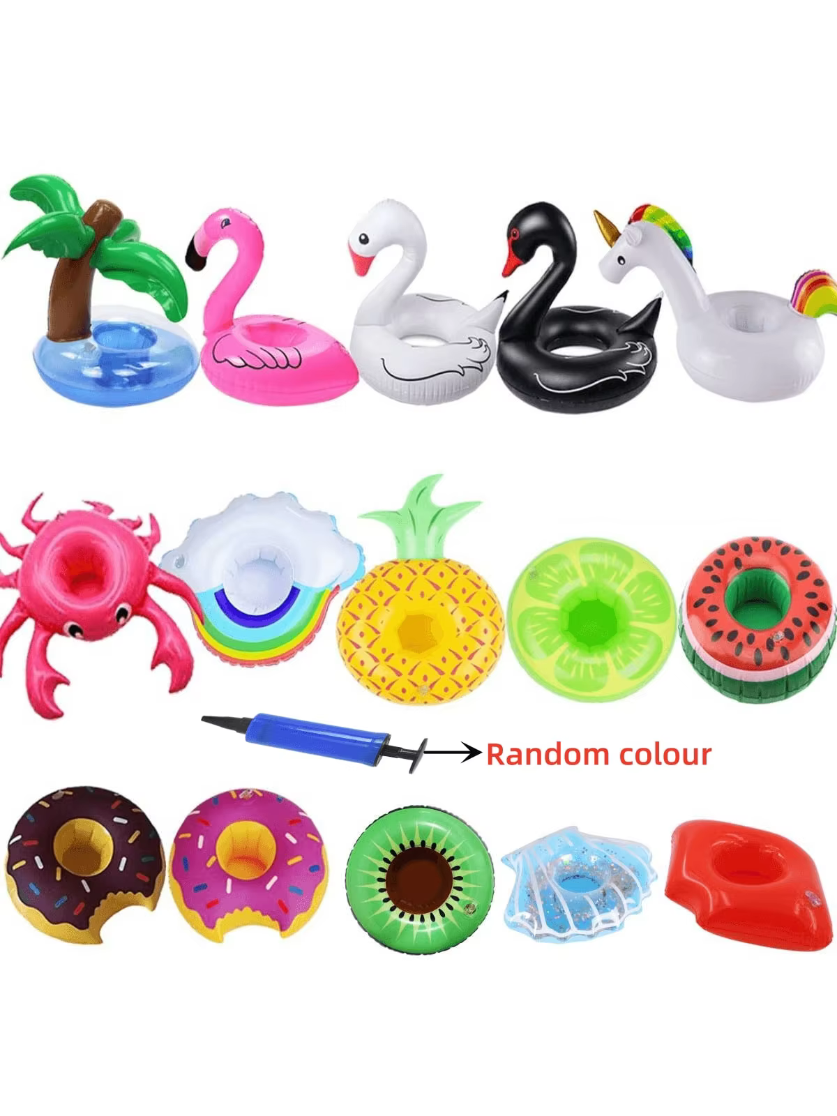 Porte-gobelet gonflable Flamingo Cowijk pour piscine et fête