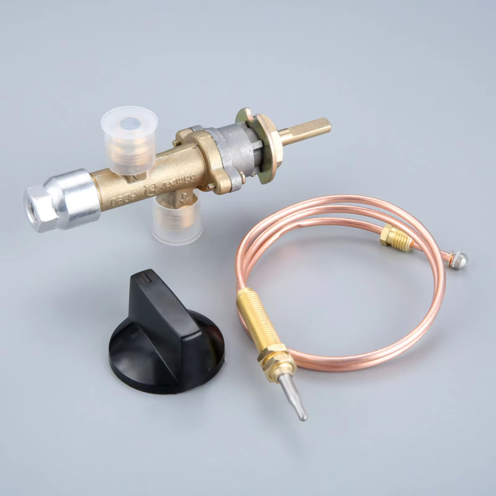 Vanne de commande de foyer pour gril à gaz, foyer, thermocouple avec interrupteur à bouton, tête filetée M8 x 1, 600mm