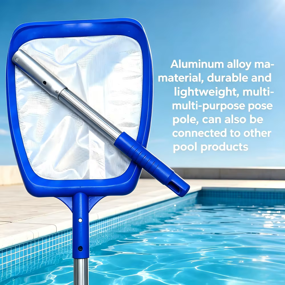 Filet de piscine en nylon dense avec un poteau en aluminium