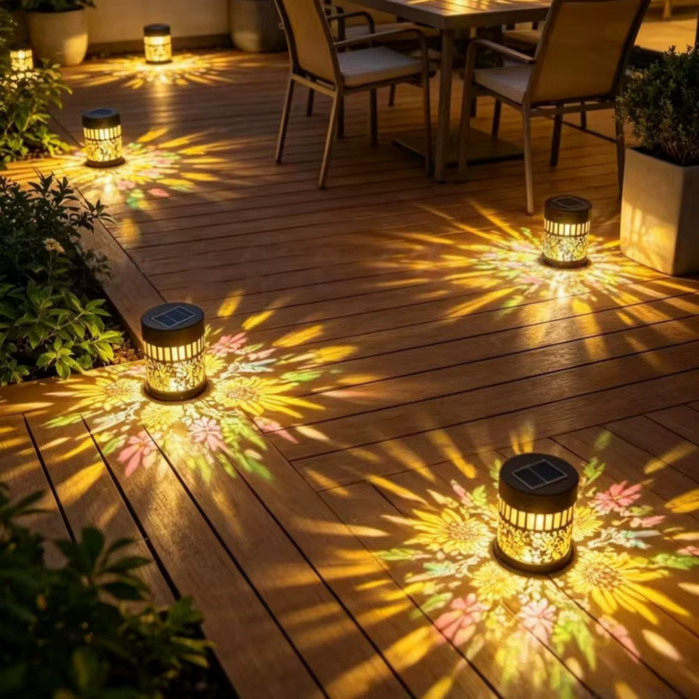 Lampe murale solaire LED colorée en forme de tournesol, étanche, pour clôture extérieure, jardin, table, pelouse, couloir, cour, décoration