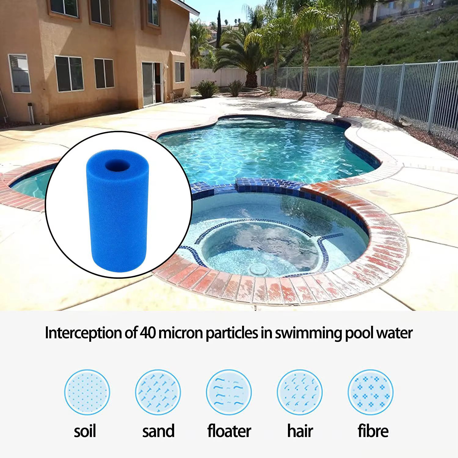 Cartouche d'éponge filtrante pour piscine Intex Type