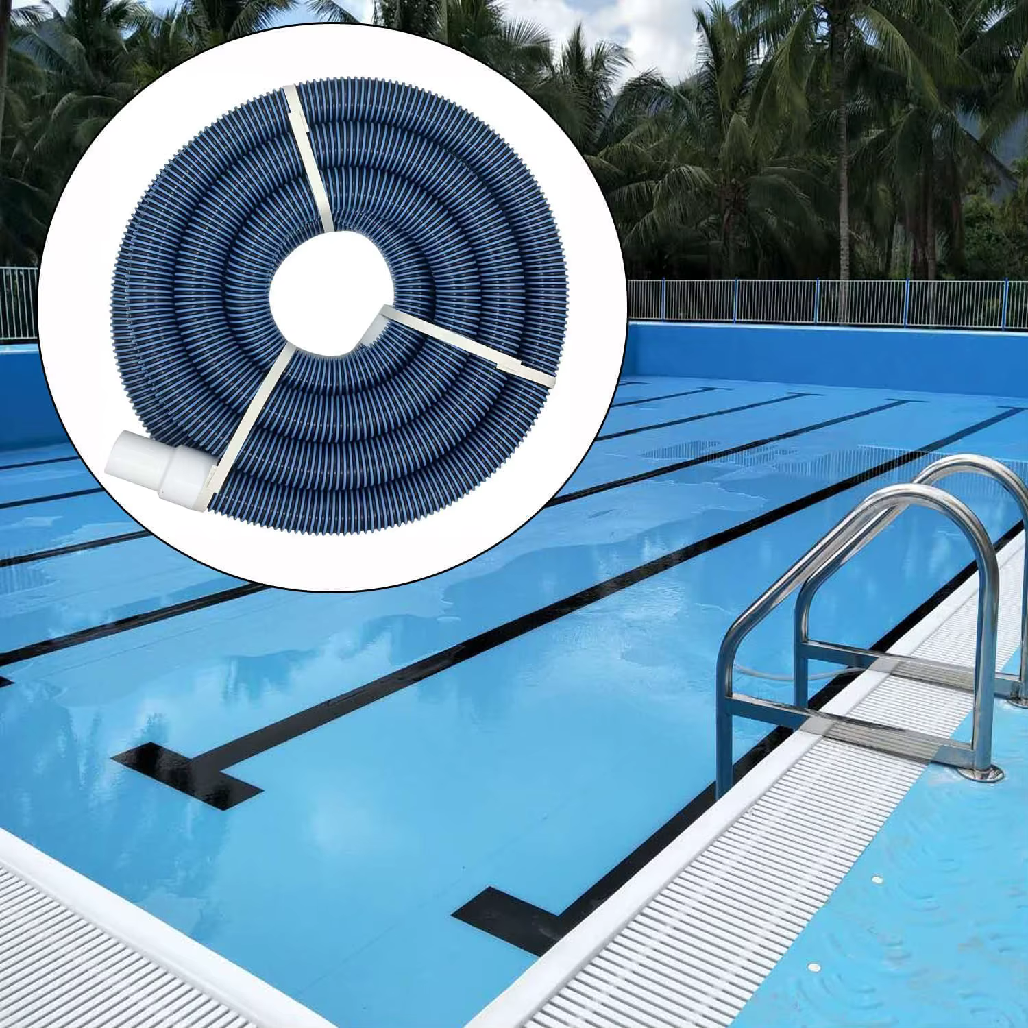 Tuyau d'aspiration pour piscine en EVA renforcé à double épaisseur