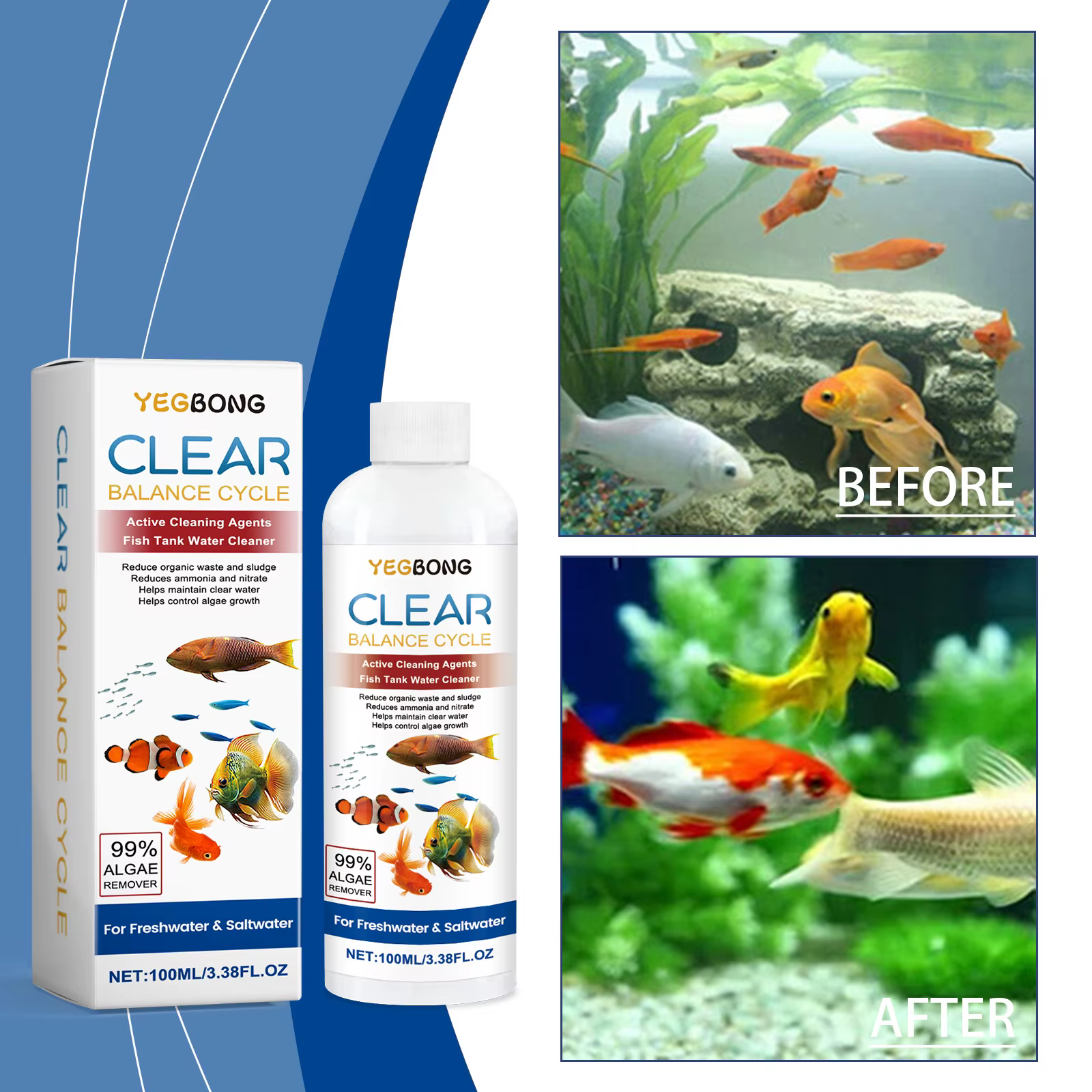 Dissolvant d'algues pour aquarium