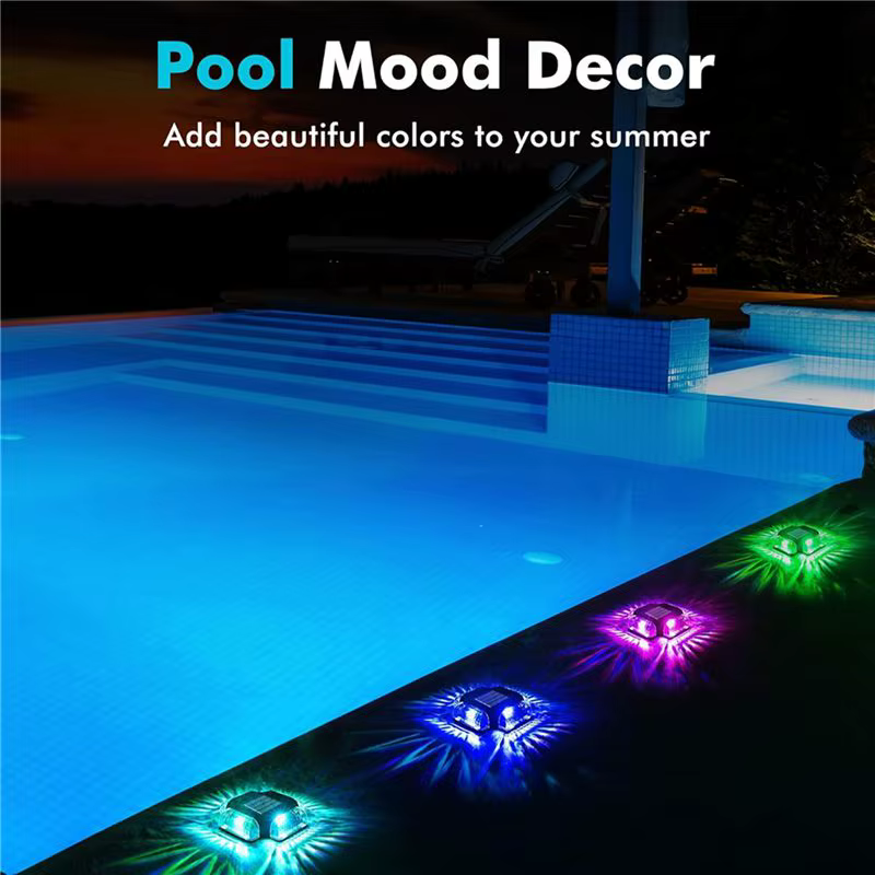 12Pack Lampes solaires pour terrasse de piscine