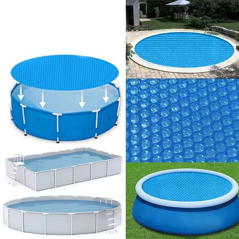 Couverture de Piscine Solaire Rectangulaire de 3x2m et Ronde de 3.6m