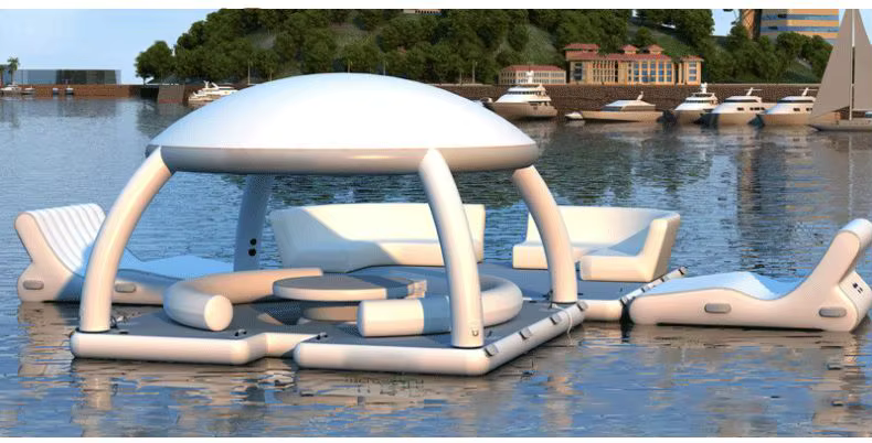 Ponton gonflable flottant