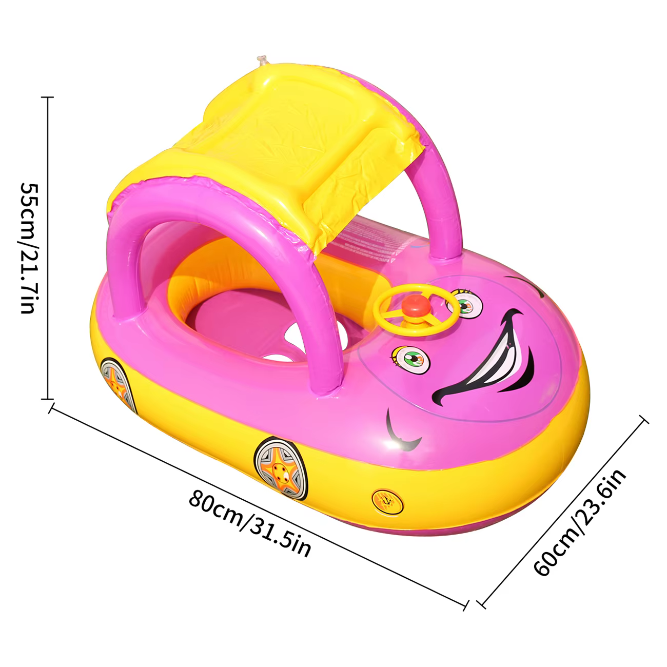 Flotteurs de piscine en forme de voiture pour tout-petits