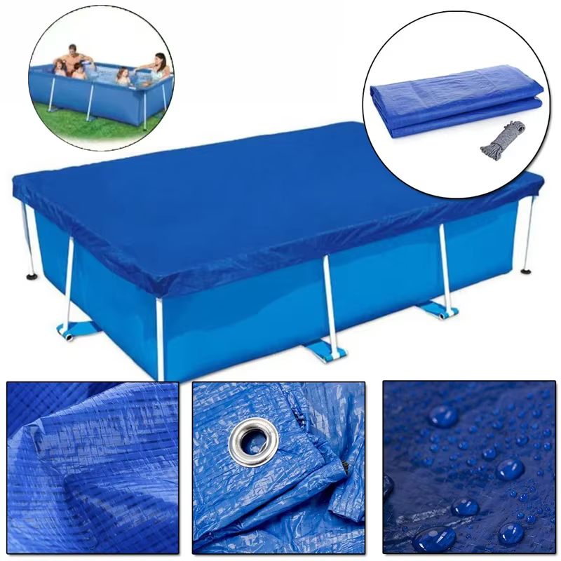 Couverture de piscine rectangulaire imperméable et anti-poussière pour jardin