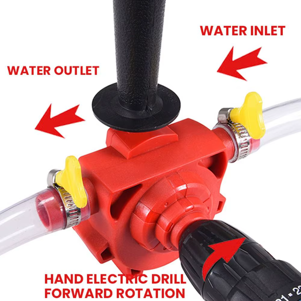 Petite perceuse électrique pompe d'entraînement auto-amorçante tige ronde
