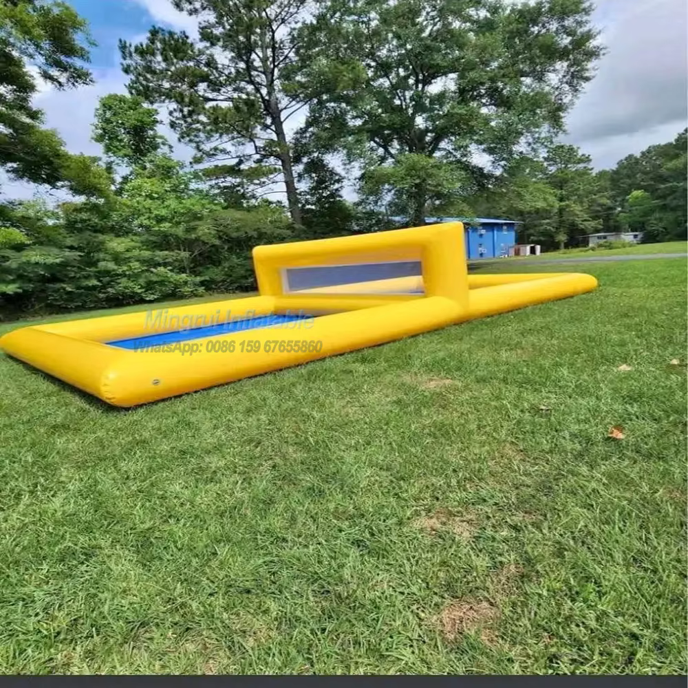 Terrain de volley-ball gonflable géant en PVC robuste de 33x17 pieds
