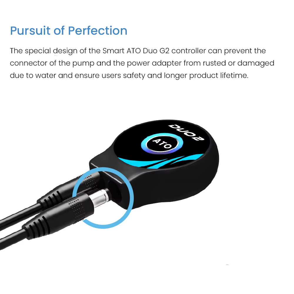 AUTOAQUA Smart ATO Duo G2 SATO-286P Système de remplissage automatique à double capteur optique Pompe silencieuse de sécurité QST pour aquarium de récif et d'eau douce