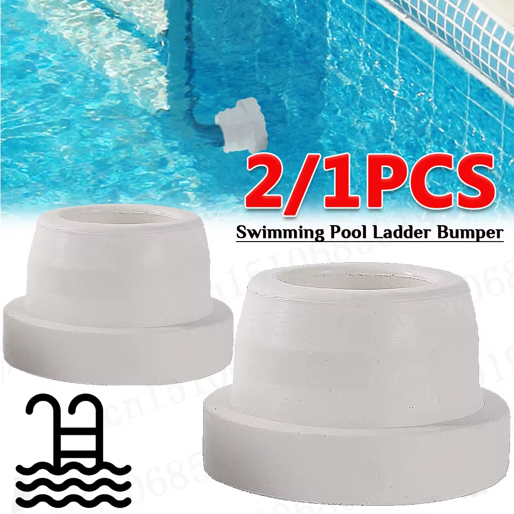 Échelle de piscine universelle en caoutchouc avec bouchon intérieur, 2 pièces