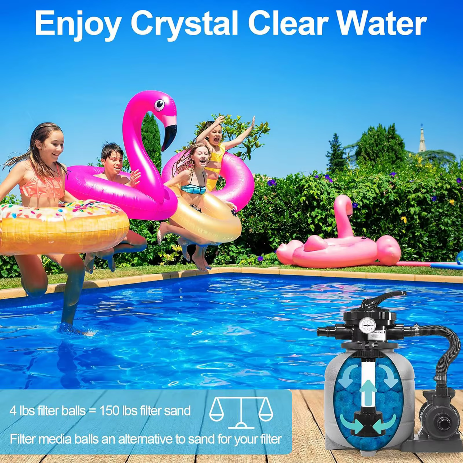 Nouvelle boule filtrante de piscine