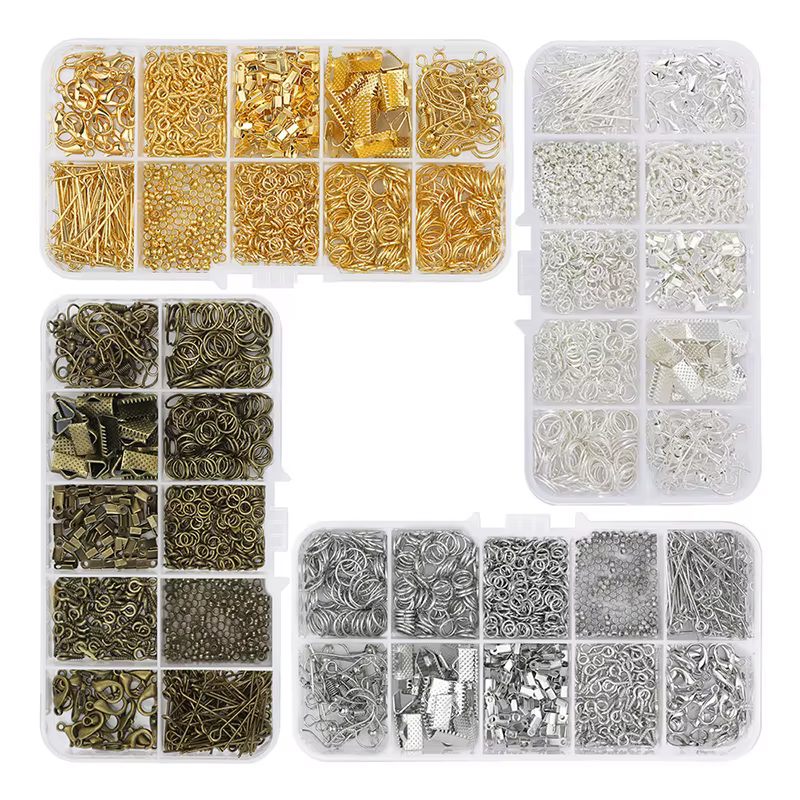 Chaîne en alliage d'acier inoxydable, matériaux de fabrication de bijoux, fermoir de boîte pour fournitures de fabrication de bracelets, boucles d'oreilles, bijoux et accessoires