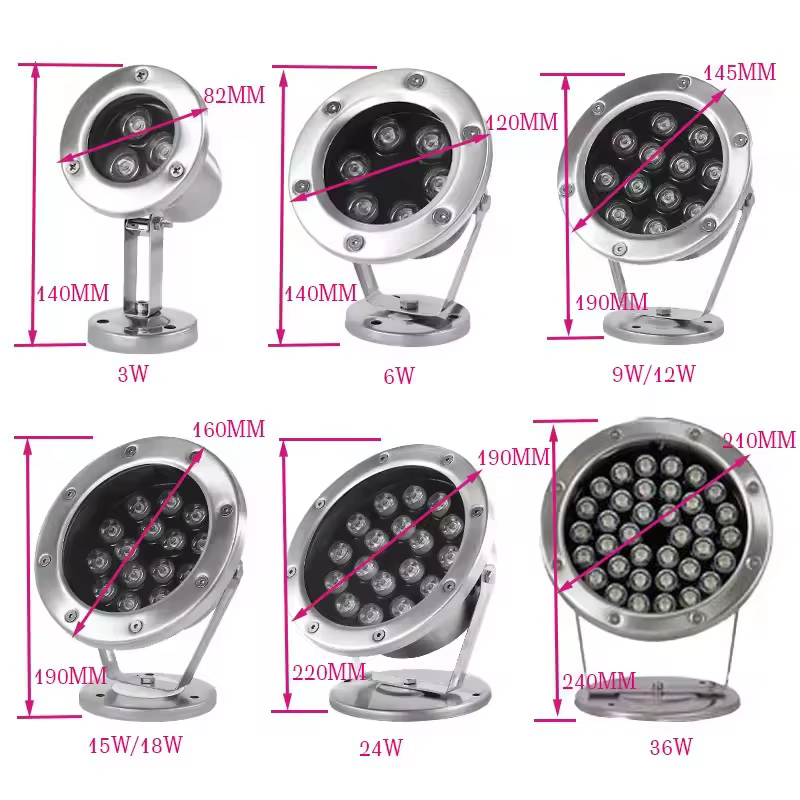 Fontaine led lumières étanche piscine