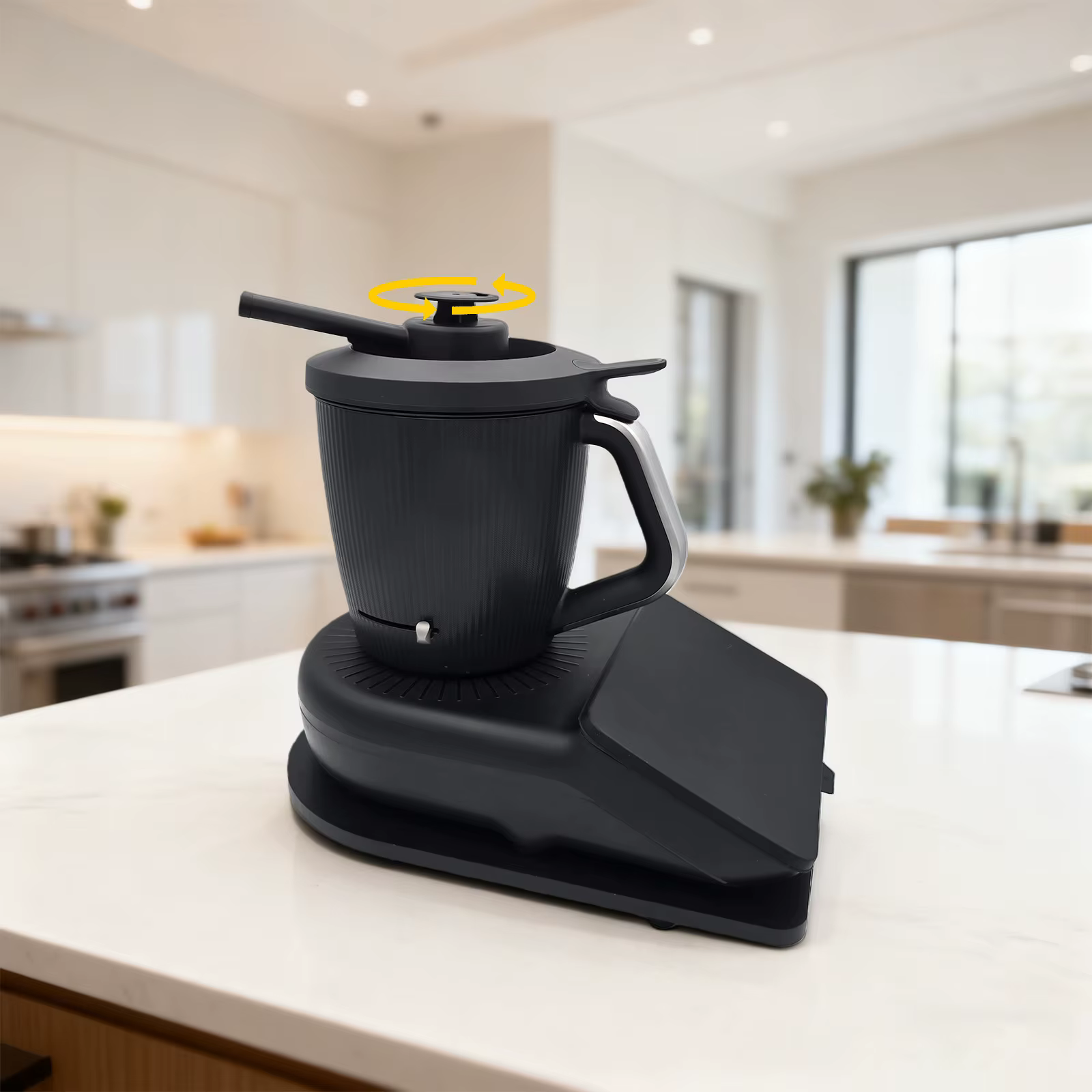 Déviateur vapeur compatible avec Thermomix TM7 – 360 °   Déflecteur de vapeur rotatif avec protection d'armoire de cuisine