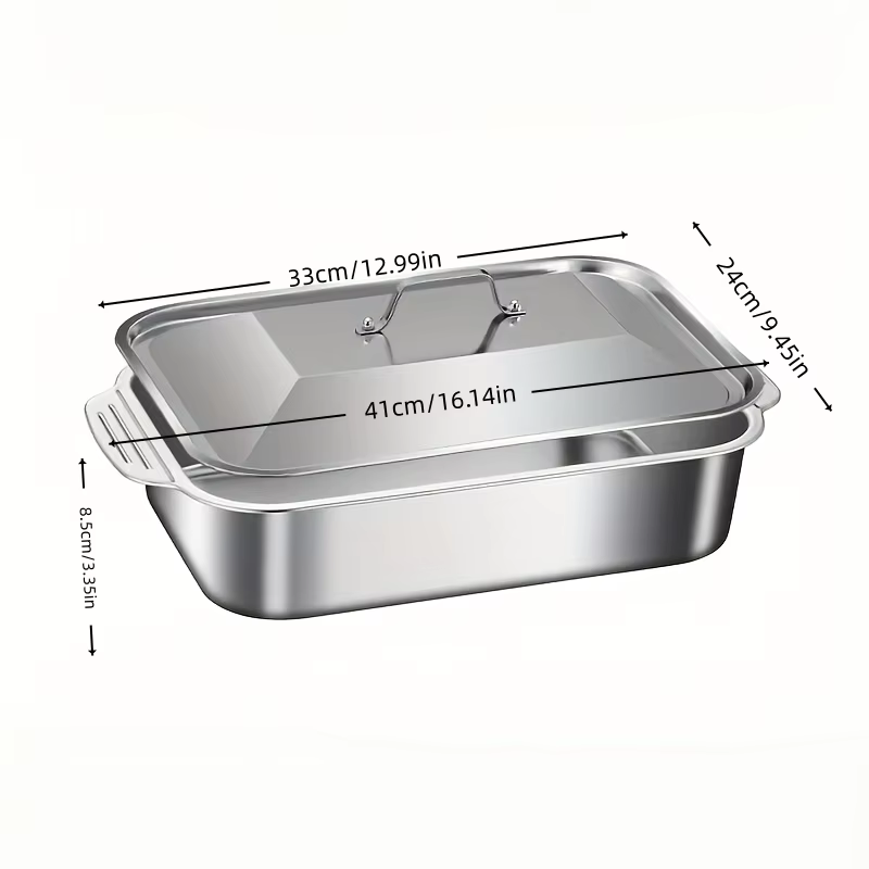 Plaque de cuisson plate en acier inoxydable de 16