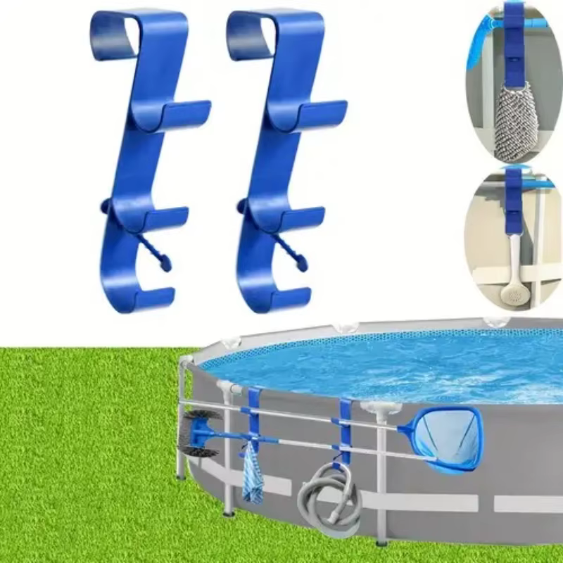 Support de filet d'écumoire de feuilles de piscine au bord
