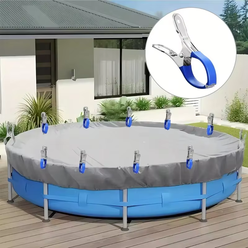 Lot de 6 pinces multifonctionnelles coupe-vent pour couverture de piscine