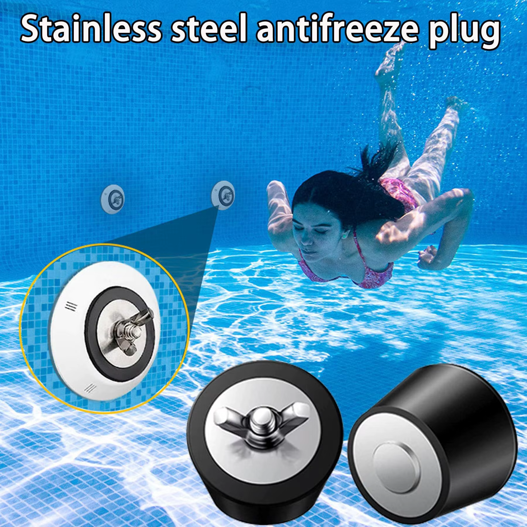 Bouchon de protection pour piscine d'hiver