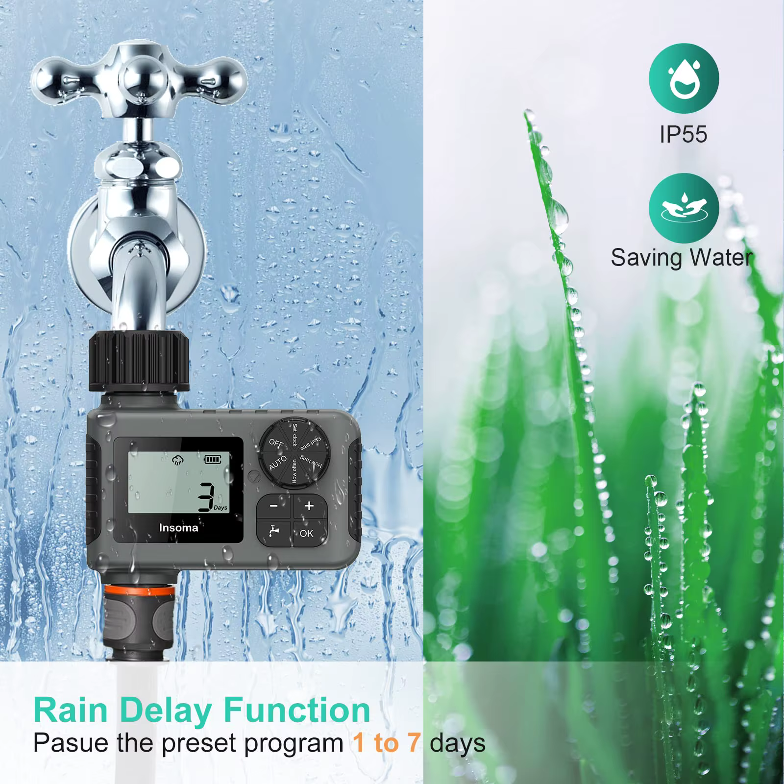 Insoma – minuterie d'eau automatique