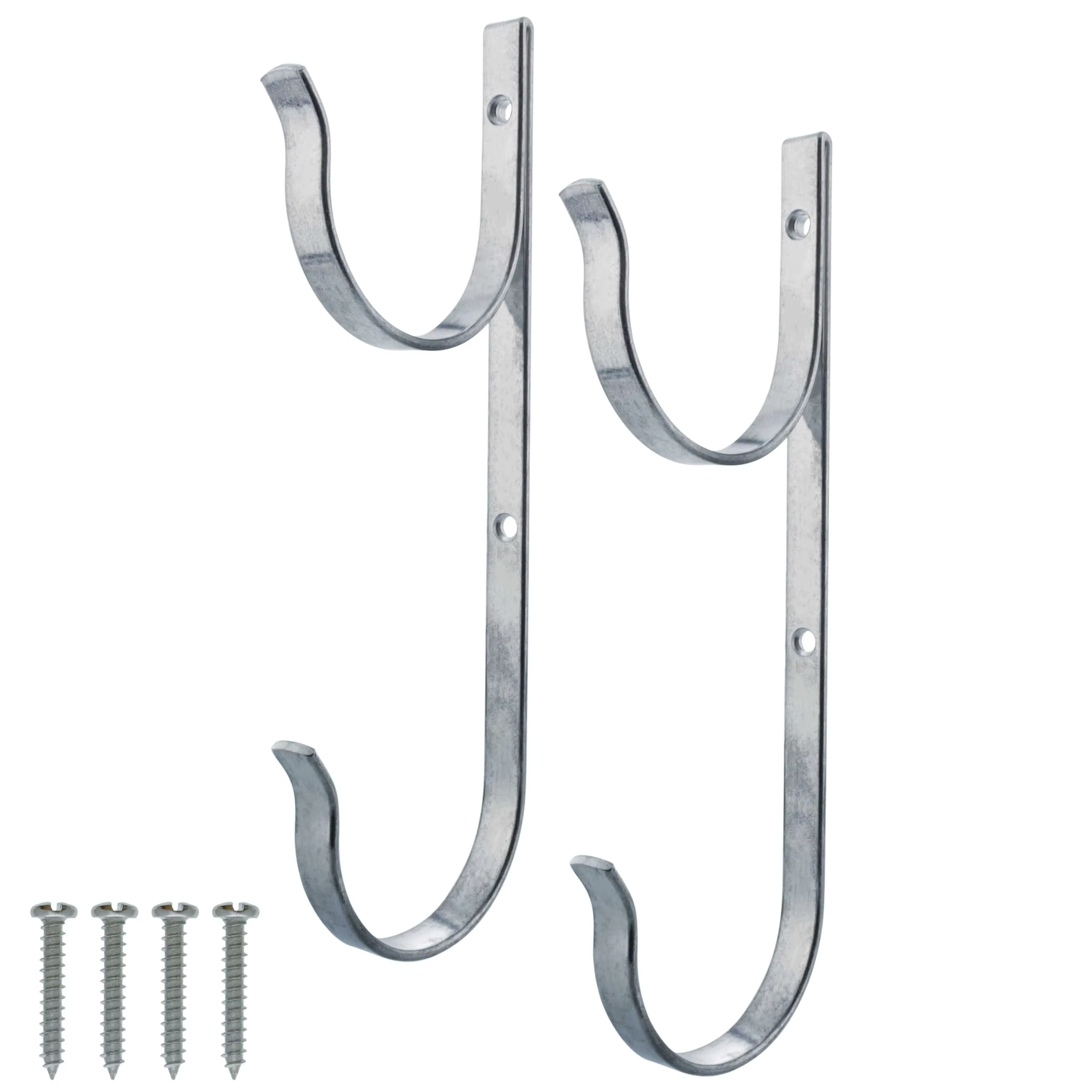 Lot de 2 supports de piscine en aluminium pour perches télescopiques - Rangement