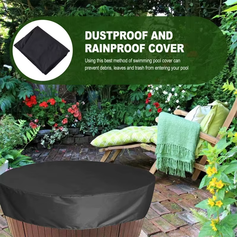 Couverture de baignoire ronde extérieure Anti-Uv Spa bain à remous housse Anti-poussière pliable protection solaire