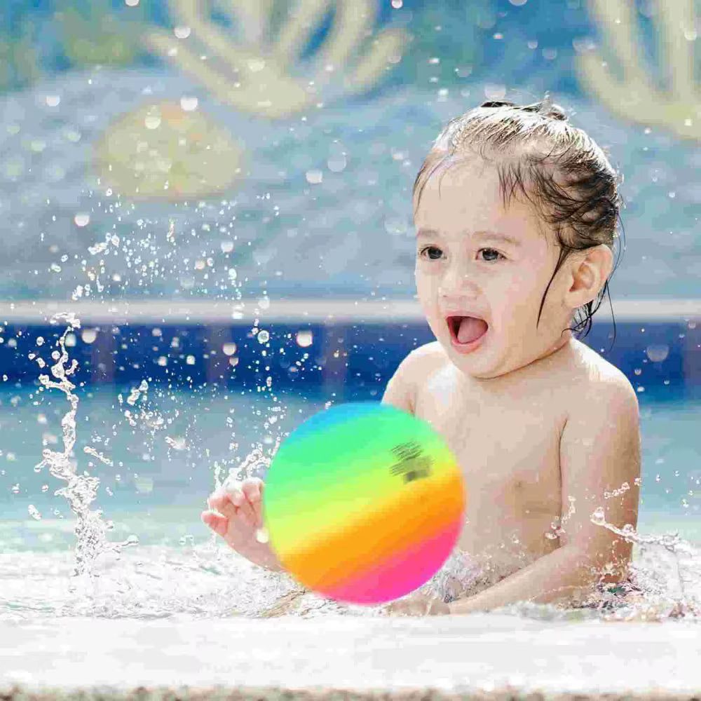 Ballons de jeu aquatiques gonflables en PVC pour l'été, la piscine, les fêtes de jardin, le football de plage et les jeux de football arc-en-ciel