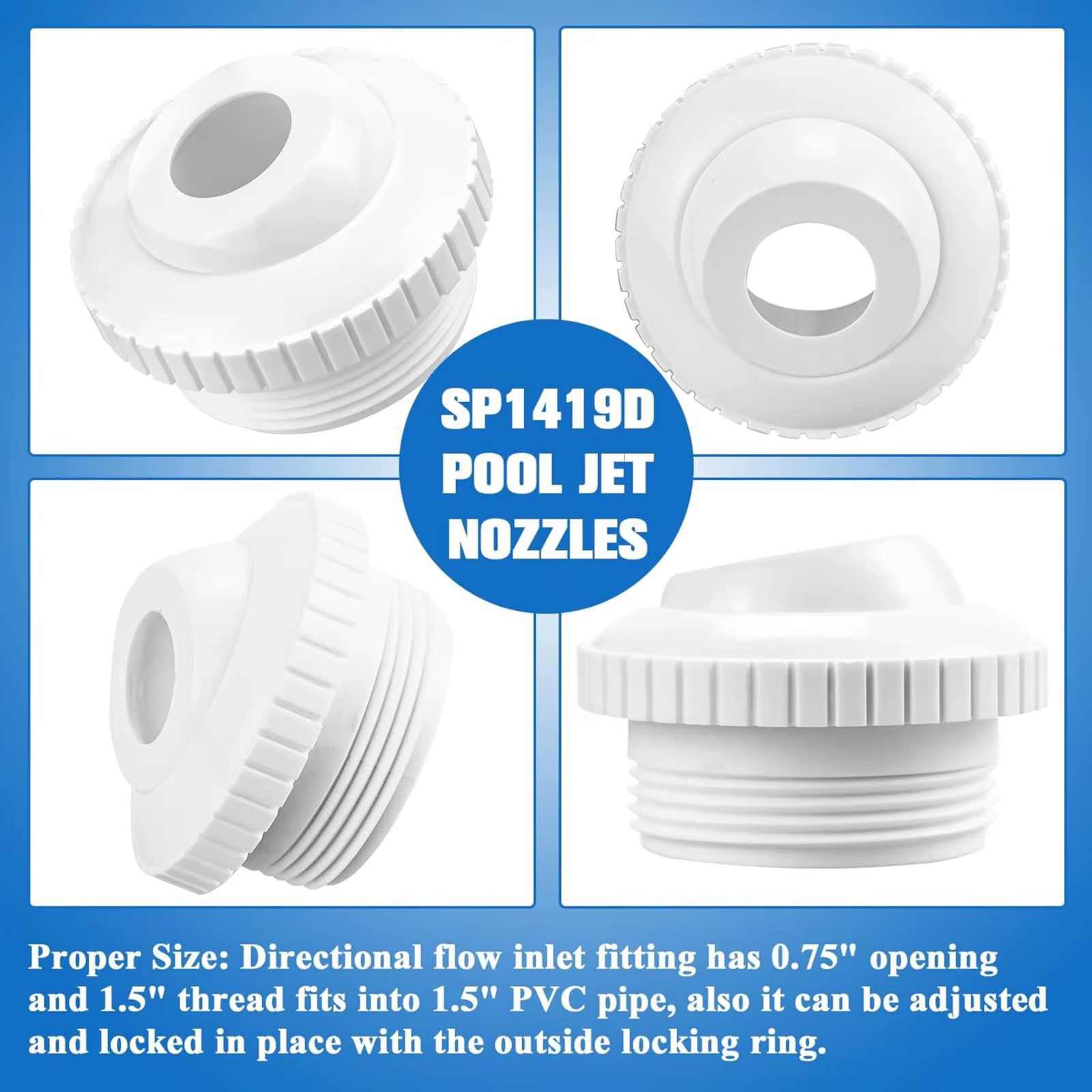 5 pièces/ensemble pour Hayward SP1419D piscine Spa débit directionnel Jet de retour hydrostream