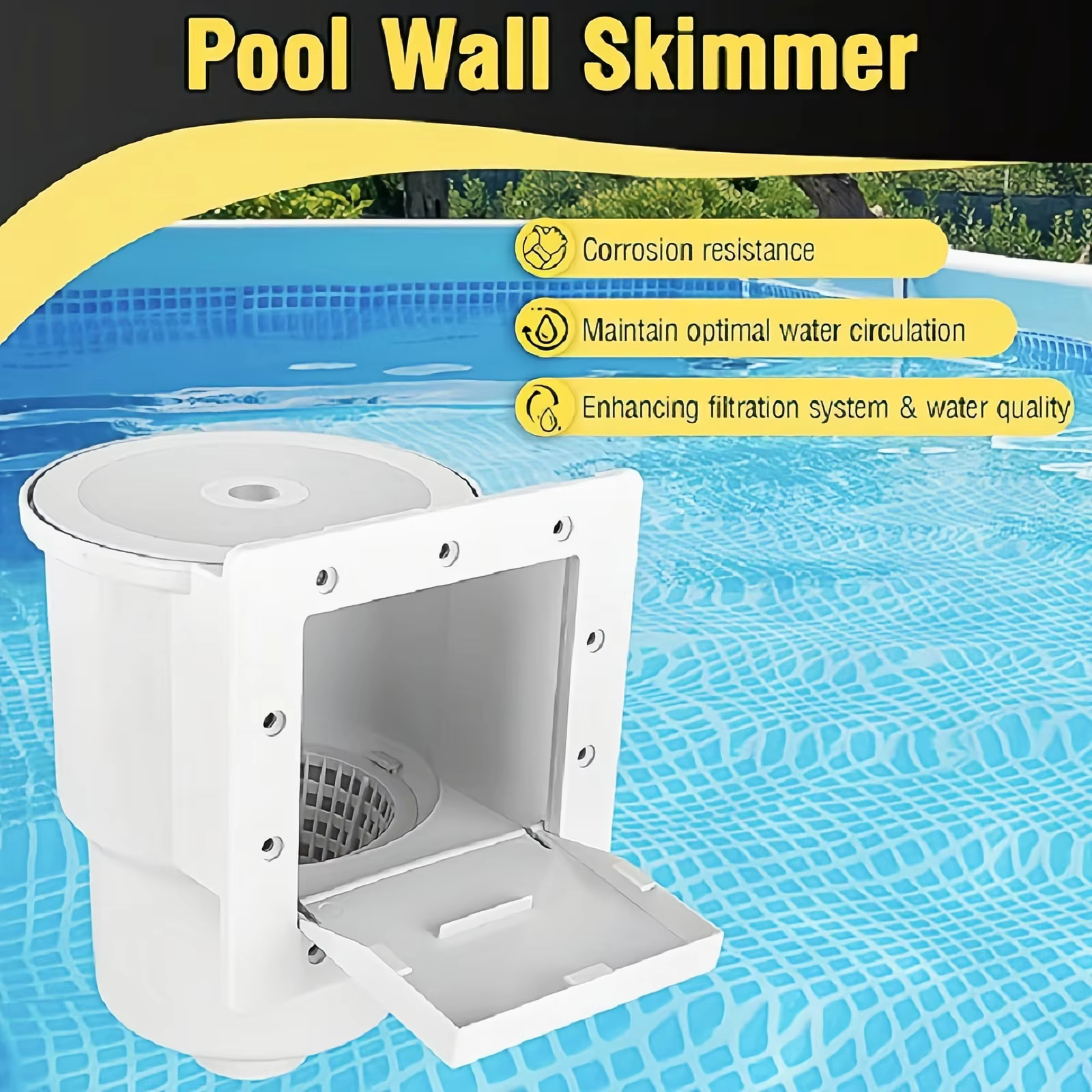 Écumoire pour piscines hors sol avec accessoires