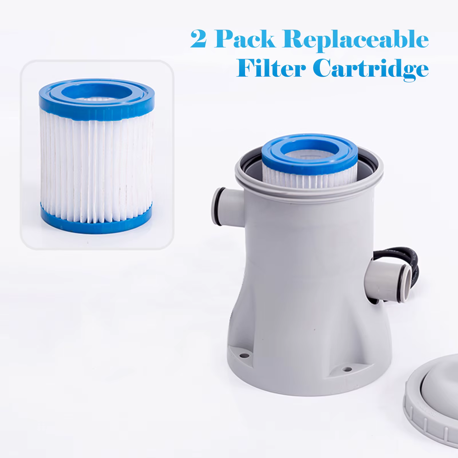 Pompe à eau électrique pour pataugeoire avec 2 cartouches filtrantes