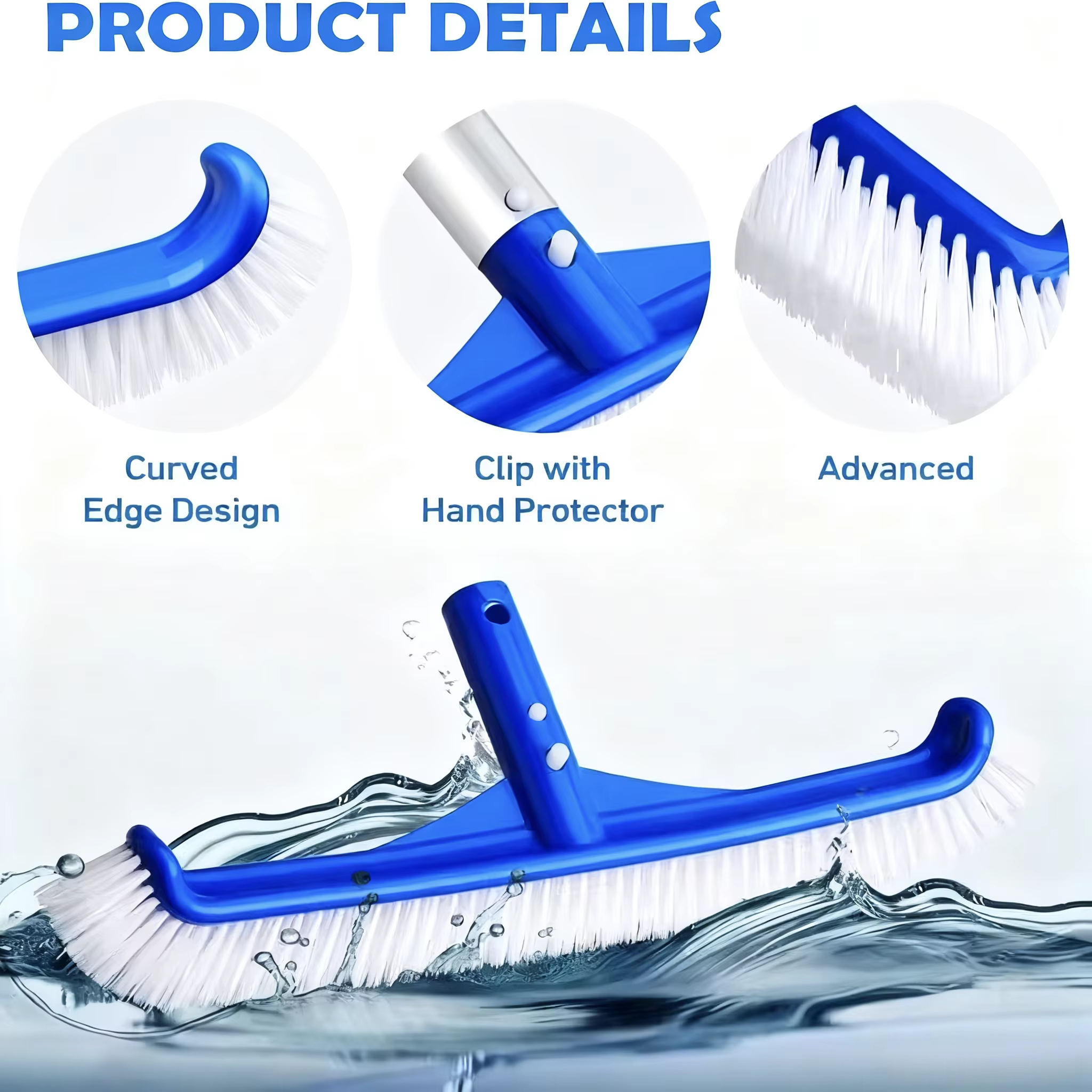 1 brosse de nettoyage de piscine professionnelle de 17