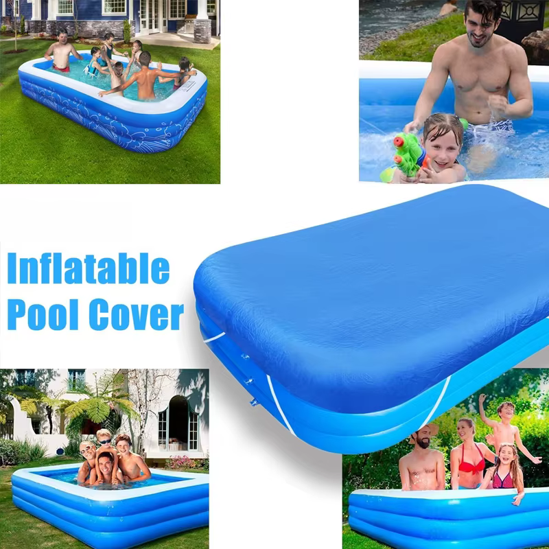Couverture de piscine rectangulaire carrée anti-poussière pour jardin extérieur pagaie famille dix pieds piscines