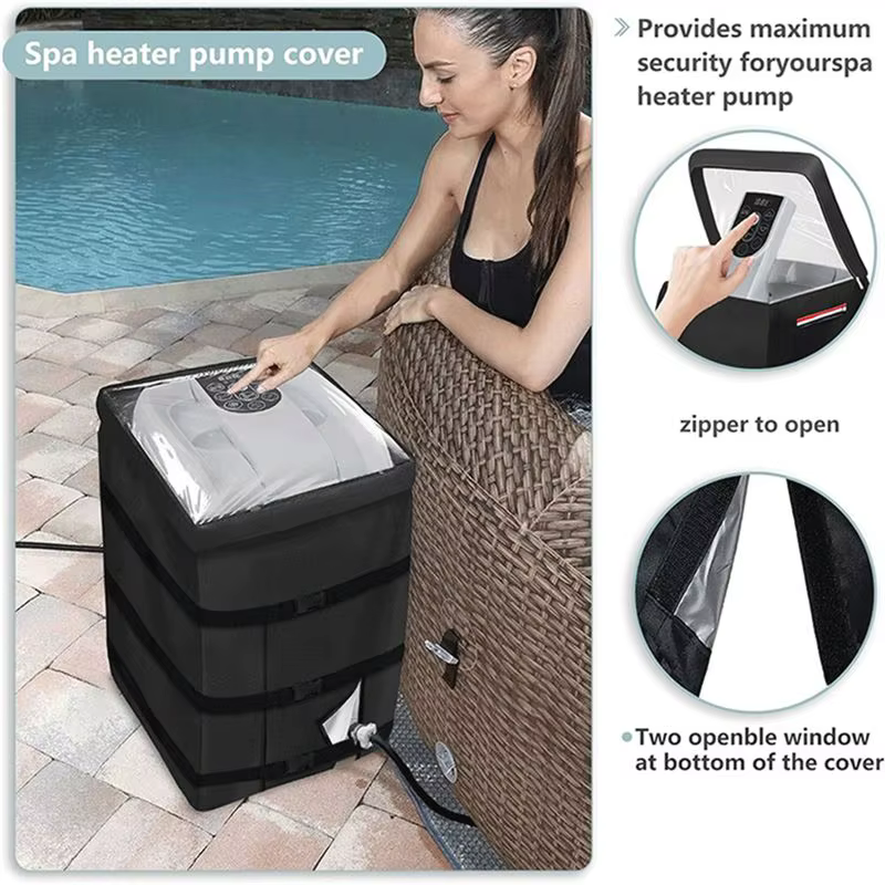 A67P-couvercle de pompe de chauffage de Spa de jacuzzi avec fenêtre supérieure transparente en PVC