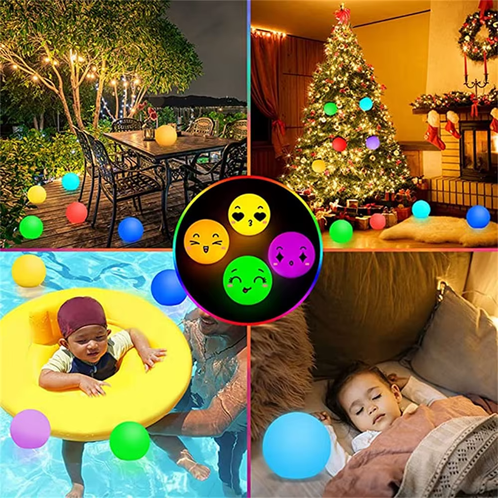 Boules lumineuses flottantes pour piscine