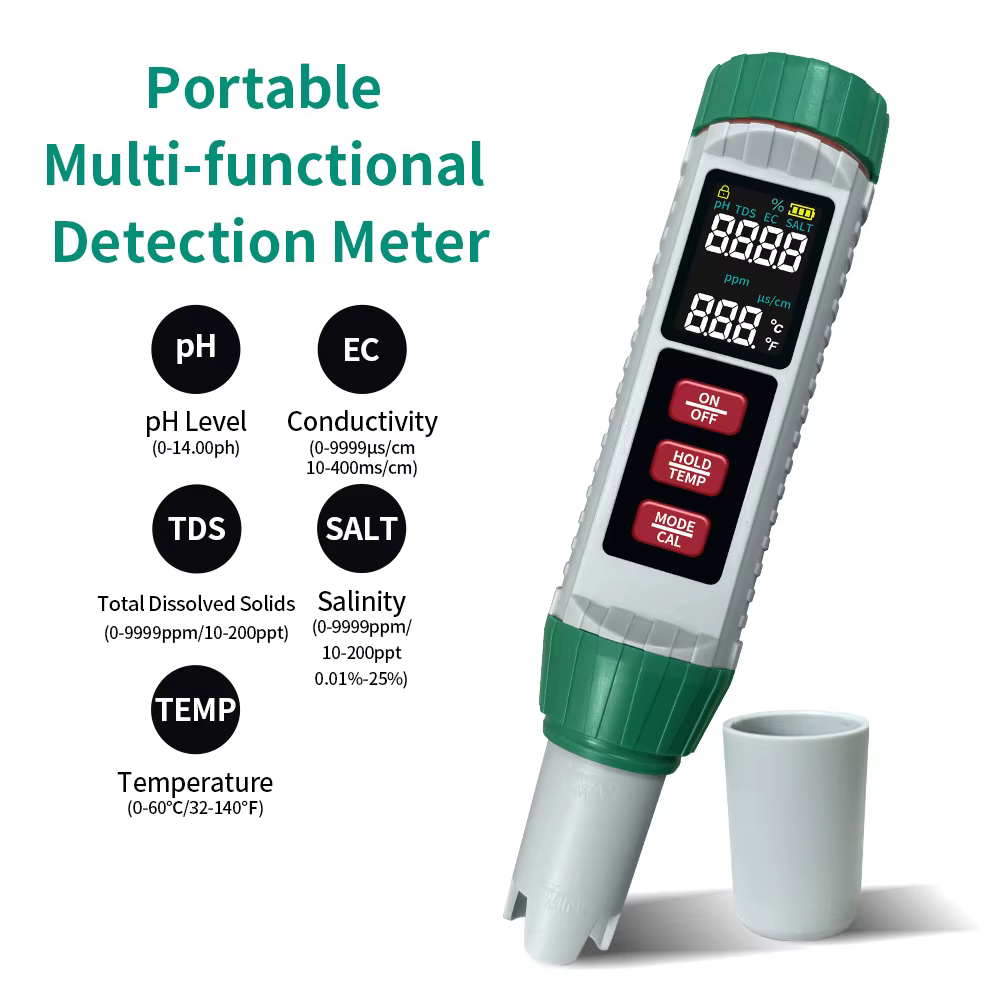 Testeur numérique de PH 5 en 1